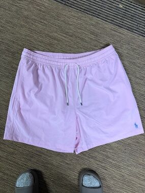 Ralph Lauren Light Pink Drawstring Swim Trunks